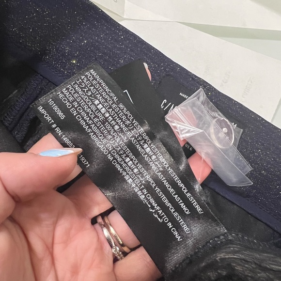 C/MEO Collective Gold/Blue Glitter Pants Size Medium - Picture 8 of 8